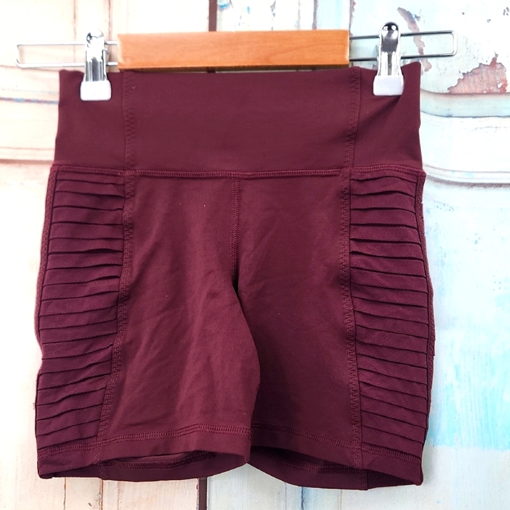Lululemon Burgundy Biker Shorts